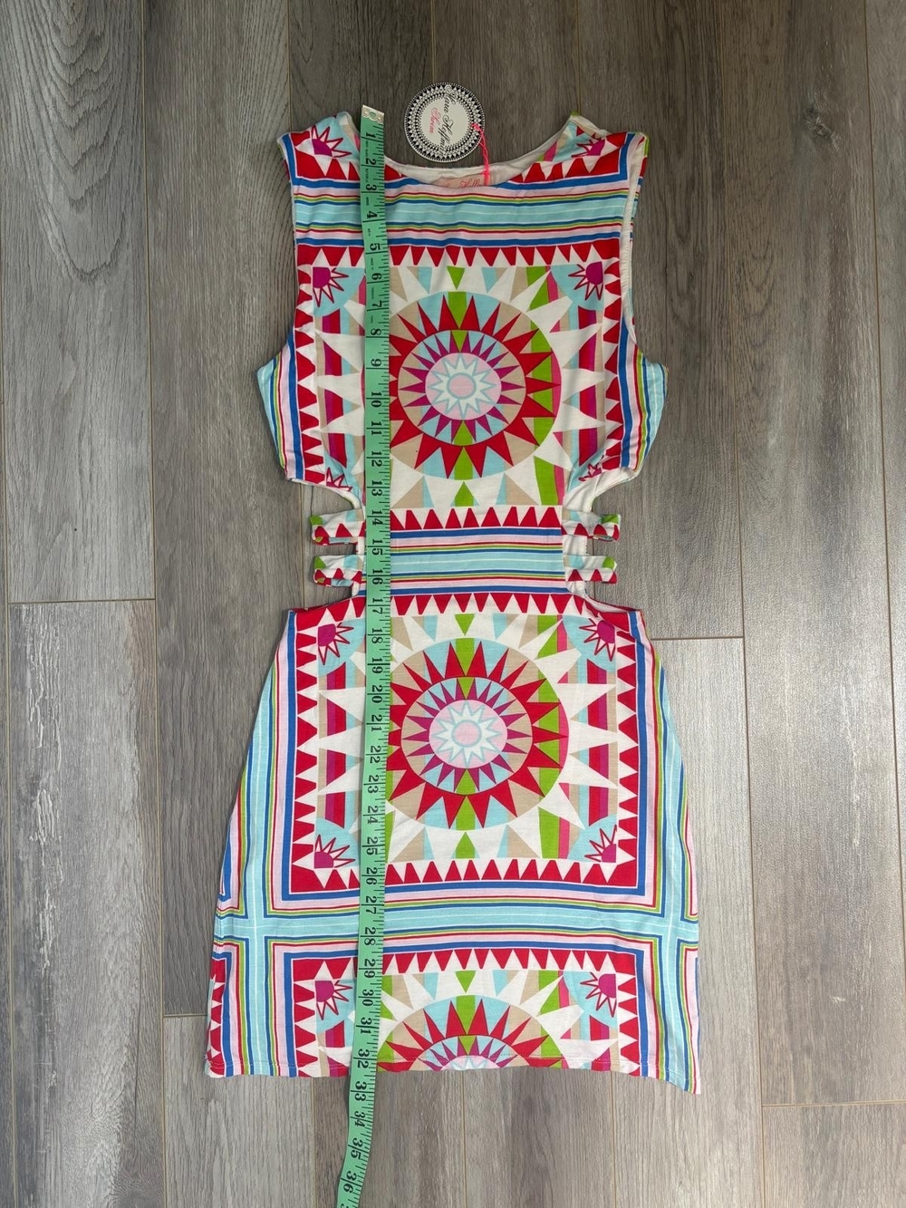 NWT Mara Hoffman Beach Multicolor Geometric Mini Dress -Small